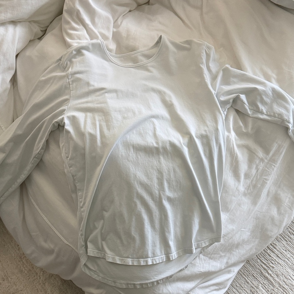 White Long Sleeve Men's Tee (vitality)